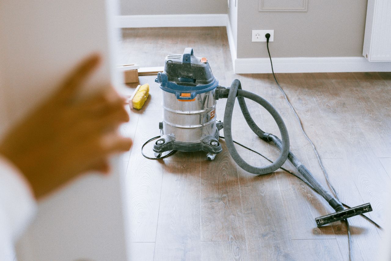 who-we-are Industrial vacuum cleaner in a newly renovated apartment for a spotless finish.
